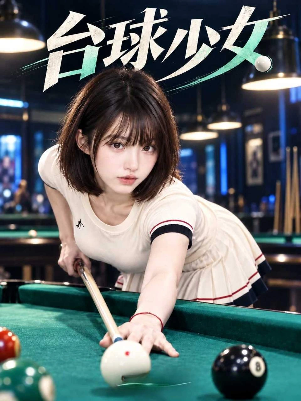 台球少女海报