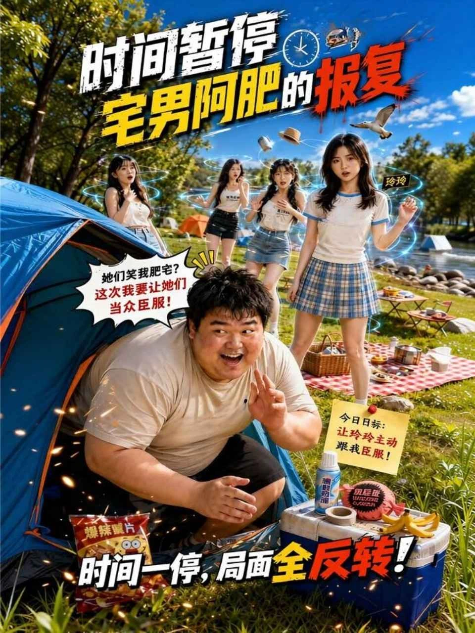 时间暂停,宅男阿肥的报复 · 第1季封面背景