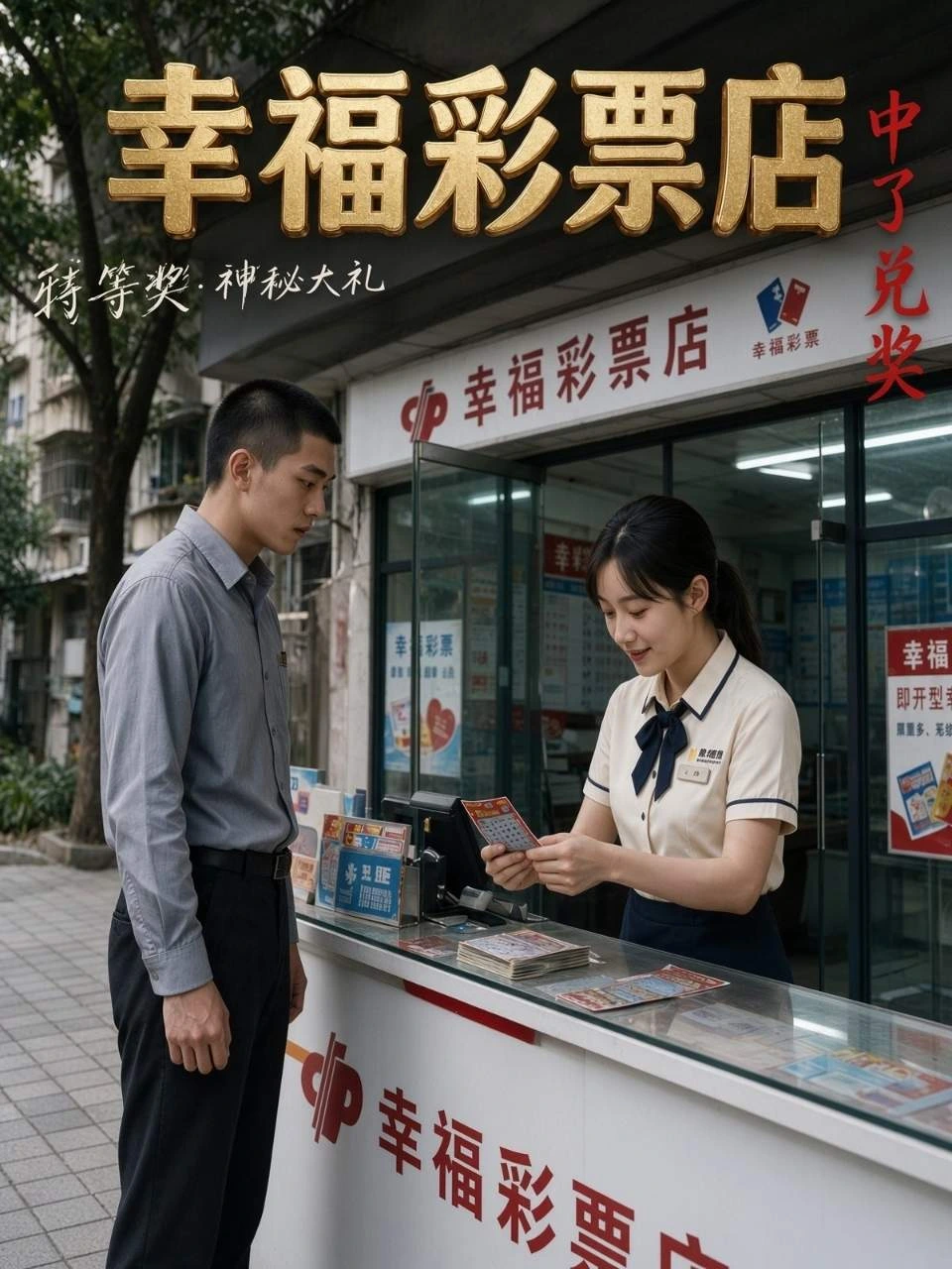 性福彩票店海报